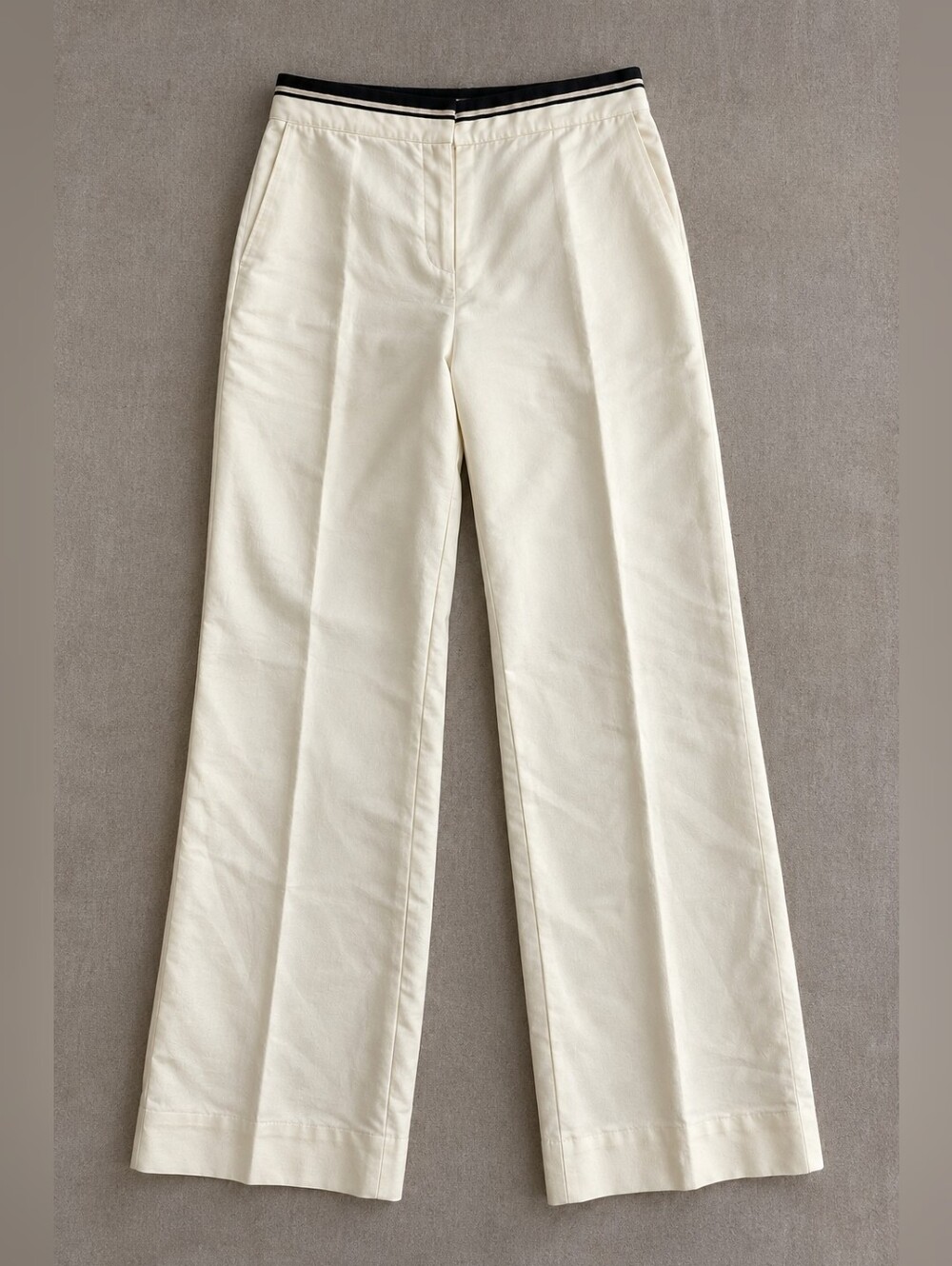 Agnona for Bergdorf Goodman Ivory Cotton Trousers IT 42 US 4/6 Made in Italy